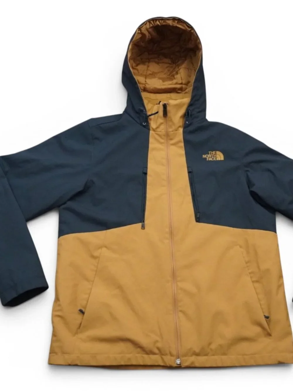 The North Face Millerton Jacket Mens Medium Tan and Blue